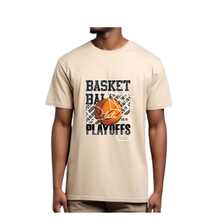 Unisex "Playoffs" T-Shirt – Street Sport Style With Basketball Print And Premium Fabric - 米色 - 查看 4