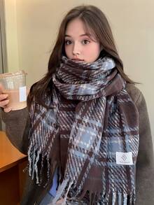 Brown and Blue Houndstooth