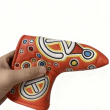 Joker Mallet Putter Cover Design For Golf Head Putter Headcover, PU Leather With Hook And Loop Closure And Embroidered Logo - 彩色 - 查看 8
