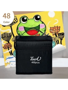 60 Colors Dual Tip Art Markers, Alcohol Based Markers, Sketch Markers, Permanent Alcohol Markers With Drawing Box, Black Pen Holder, Party Favors, Christmas Decorations, Home Decor, Available In 12/24/30/36/48/60 Colors - Multicolor - View 19