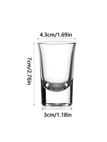 6pcs/1set Shot Glasses Set With Heavy Base Clear Shot Glasses Bulk For Weddings And Cocktail Parties, Tastings, Festivals, Birthdays, BBQs, Bar Party Supplies