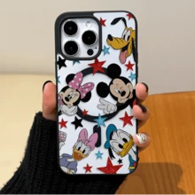 Disney Disney. ‌   Mickey Mouse Patterned Phone Case Featuring Iconic Characters And Colorful Stars Design. Compatible With 17, 16, 15, 14, 13, 12, And 11 Pro Models. Made Of Durable TPU With Shockproof Protection. This Case Makes A Delightful Gift For Fans, Families, And Frids For Any Occasion Including Birthdays, Holidays, And Special Celebrations..Christmas Accessories. - màu đen - Xem 7