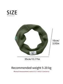 1pc Warm Knitted Pet Scarf Neck Warmer, Windproof For Cats And Dogs, Autumn/Winter - Multicolor - View 2