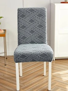 1PC, Swiss Roll, Dark Gray, L-Code Chair Cover, Four Seasons General, Elastic Non-Slip, Computer Chair Cover, Home General, L Code, Office, Stool Cover, Universal Backrest, Chair Cover - Dark Grey - View 6