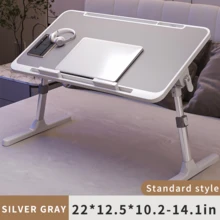 Adjustable YaTaBro Laptop Desk With Slots, Anti-Slip Strips And Drawer, Multifunctional Foldable Study Table For Writing, Office And Slouchy Bed Use, Made Of Wood Fiber Material - Multicolor - View 10