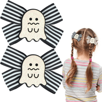 2pcs Loween H Clips Fall H Accories  Women Cute Ghost H Clip Black E Ste H Pins Sahost H Barrettes Cartoon H Bows  S S Loween Party Plies