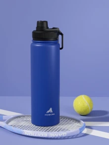 18/26/40oz Stainless Steel Insulated Sports Water Bottle With Straw Lid & Handle, Wide Mouth, Double Wall Vacuum Sealed, Leak-Proof, Keeps Hot 12hrs, Cold 24hrs - 26oz Coastal Blue - View 7