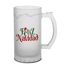 Tarro Cervecero Navidad - Reno Esfera Feliz Navidad - Satinado Sin Fondo - Ver 3