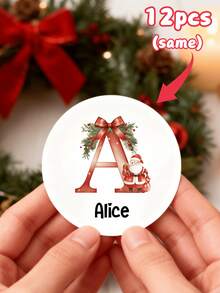 12/24/36/48/60pcs, Personalised Christmas Matt Or Gloss Sticker Labels, Christmas Stickers, Christmas Labels, Christmas Gift Labels, Christmas Decorations For Home, Holiday/Christmas Tag, All-Purpose, Solid Color, Business Casual, Ideal Gifts For Him,Ideal Gifts For Her, Wedding Favor Tag, Custom Name Card,Festive Calendar - Multicolor (Christmas Style) - View 15