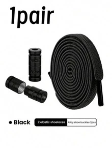 1双男女通用免系弹力鞋带，时尚搭扣式弹力扁平鞋带，成人款鞋带锁 - 彩色 - 查看 9