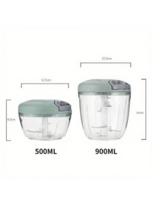 500/900毫升 1件装 家用手动绞肉机 蒜蓉切碎器 旋转式压蒜器 蔬菜洋葱切碎机 厨房烹饪配件 - 彩色 - 查看 4