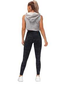 Summer Workout Women's High Waisted Stretchy Casual Yoga Pants With Pockets Tummy Tucking Exercise Running Yoga Bottom Pants Suitable For Casual Workout Exercise Wear Fall/Winter - Dark Grey - View 3