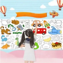 3M Ultra - Long Graffiti Scroll(1pc)- Hand - Drawn Jumbo Drawing Sheet- Suitable For All Ages - Interactive Party Gathering Essential - Multicolor - View 2