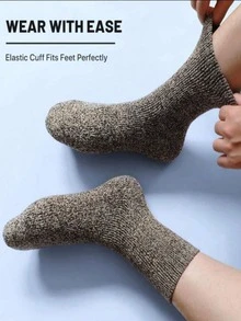 10 Pairs Men's Thick Wool Socks, Winter Socks, Thermal Socks, Suitable For Skiing, Cycling, Outdoor Sports, Christmas/Thanksgiving/New Year Gifts, Comfortable Socks For Daily Life, Fashionable Outdoor Running Socks, Cozy Socks - Multicolor - View 7