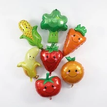 3/4/8Pcs Fruits Vegetables Balloons, Fruit Birthday Party Giant Vegetable Fruits Reusable Helium Balloons, Different Shape Foil Balloons For Party Gathering Birthday Baby Shower.Wedding. Kids Gift - Multicolor - View 8