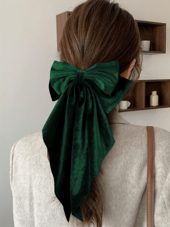 1/2 st sammetshårspännen med rosett, dammode i sammet med fjärilsmotiv, bekvämt sammetsmaterial, julfärger, lämplig för vardag, fest, resor, bästa presenten, klospännen, hårspännen, hårnålar