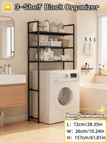 1pc Space-Saving Multi-Layer Bathroom Laundry Storage Rack Over Washing Machine Organizer Wash Rack Home Storage Gadget Laundry Room Organization Shelf Kitchen Items Kitchen Accessories Kitchen Kitchen Tools - Multicolor - View 4