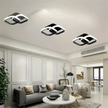 1 قطعة إضاءة سقف LED، إضاءة معلقة للغرفة، قابلة للتعديل بين الضوء الأبيض والدافئ والطبيعي، إضاءة رئيسية داخلية، إضاءة للسلالم، مناسبة لممرات وديكورات سقف حديثة أخرى، سهلة التركيب - متعدد الألوان - مشاهدة 6