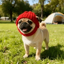 1pc Pet Knit Hat, Autumn/Winter Pet Indoor/Outdoor Warm Hat, Cute Pet Warm Cap - Multicolor - View 6