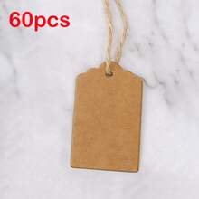 1/10/20/40/60/80pcs Customized Asymmetrical Tags, Handmade With Love, Customizable Party/Wedding Logo, Thank You Cards, Price Tags, Wedding Favor Custom Labels, Natural Jute Gift Packaging Labels, Baby Shower/Welcome Baby Custom Labels - Multicolor (square) - View 12