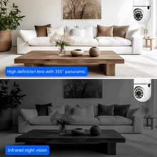 2PCS  Security Cameras Light Bulb Camera 1080P Resolution Home Wifi Security Camera Intelligent 360 PTZ Indoor Outdoor Light Bulb Camera Remote Voice Intercom HD Night Vision For Home Monitoring,Birthday Gift,Halloween Gift,Christmas Present - 白色 - 查看 5