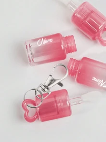 1个定制个性化文字渐变粉末管心形镂空盖唇彩棒管 - 可重复填充透明塑料容器，内置刷子，迷你DIY化妆品样品瓶，适用于自制唇彩、护肤美容工艺品、唇彩制作材料，趣味设计，透明材质，适用于美容产品，便携且适合包装美容产品，可用于唇彩和旅行唇彩。 - 彩色 - 查看 4