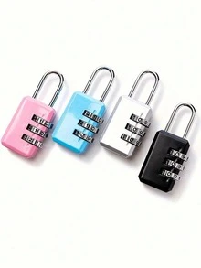 3-Digit Combination Lock, Steel Cable Lock, Small Password Lock, Customizable Password, Luggage Password Lock, Mini Coded Key Lock, Suitable For Home, Luggage, Classroom Lockers, Etc. - Multicolor - View 2