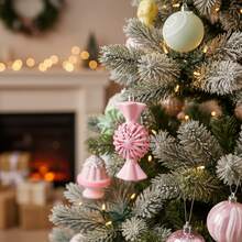 Christmas Tree Ornaments Creative Colorful Ball Hanging Decoration for Home Office Party Celebration - Multicolor - Ver 3