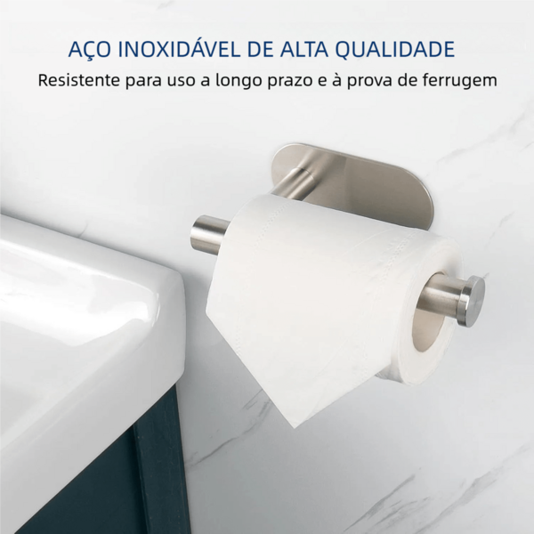Porta Rolo Banheiro Aço Inoxidável - Papel Higiênico, Resistente e Elegante