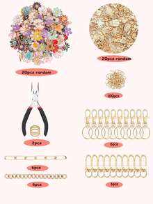 322pcs Lip Gloss Keychain Making Kit, DIY Bag Pendant Set, Suitable For Handicraft Materials, Including Keychain Clips, Split Rings And Keychain Pliers, Great Gift For Women - Keychain Set - View 11