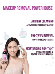 Maybelline MICELLAR WATER Intense Moisturizing Type for All Skin Types(Including Sensitive Skin) 95/400ml, Instant Makeup Removal, Active Micelles 3-IN-1, No Second Cleanse, Efficient Cleansing Moisturizing Non-Tight, for Senforming, Alholtive SFrance S. Oil-Free, Gentle with Soothing Hydration, 3-Step Easy Use Mini Full Size Cost-Effective Daily Cleansing - 美寶蓮淨澈多效卸妝水 倍潤型 - 查看 3