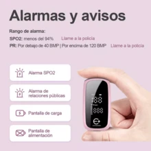Oximetro Digital Recargable Usb C, Pulso De Dedo Muy Preciso - Rosa - Ver 2