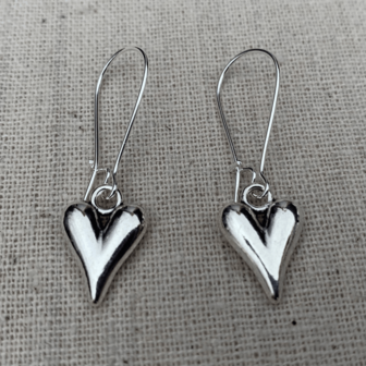 Elegant Heart Shaped Earrings, Silver Heart Earrings, Valentine's Day Earrings, Valentine's Day Jewelry, Gift For Women, Stainless Steel Hypoallergenic Earring Hooks