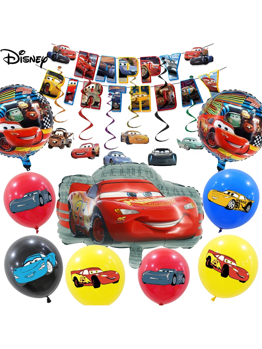 Aluminum Foil Balloon Set, Racing Banner, Swing, Racing Theme Birthday Party Decorations, Home And Party Decorations - Multicolor - View 1