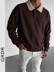 GRDR Men's Autumn/Winter New Sherpa Collar Button Vintage Hoodie