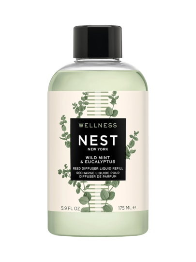 Nest Wild Mint & Eucalyptus Reed Diffuser Liquid Refill 5.9oz/175ml - Perfume For Long Lasting Suitable For Birthday, Office, Gift, Daily Use