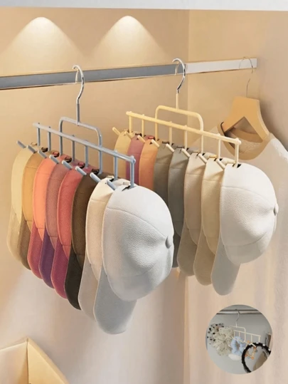Multifunctional Rotating Clothes Hanger With Multiple Hooks, Can Store 8 Hats, Made Of Organic Cotton, Moisture-Proof And Mildew-Proof, Suitable For Dorms And Bedrooms, Space-Saving, Great Gift For Holidays Or Daily Life, Essential For Home And Storage