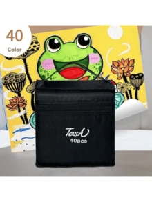 60 Colors Dual Tip Art Markers, Alcohol Based Markers, Sketch Markers, Permanent Alcohol Markers With Drawing Box, Black Pen Holder, Party Favors, Christmas Decorations, Home Decor, Available In 12/24/30/36/48/60 Colors - Multicolor - View 15