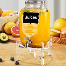 1pc Transparent Acrylic Beverage Dispenser Rack, Drink Dispenser, Juice Container Holder, Easy To Install And Disassemble, Suitable For Birthday Party, Wedding, Ramadan, Kitchen, Home, Catering Events - Multicolor - View 7