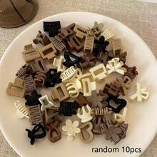10 Piece Set Of Elegant Hair Clips For Girls - Featuring Various Geometric And Floral Designs, Durable Plastic Hair Accessories In Mixed Colors, Suitable For Daily Use, Parties, And Travel - The Best Best Friend Gift, Multifunctional Hair Clips, Seasonal Hair Accessories - 1#10pcs Random - 查看 6