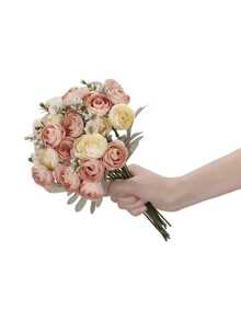 1pc Korean Style Jasmine Bouquet, Artificial Bride Holding Flower, Home Decor, Wedding Ceremony, Photography Prop - Multicolor - View 5