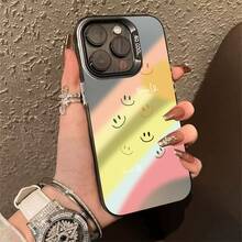 CY167The colorful printed smartphone case is compatible with Apple 17Pro, 17Promax, 12ProMax, 13ProMax, Apple 16, Apple 15ProMax, Apple 11Pro, Apple 14Plus, and Apple 16E. - Plateado - Ver 3