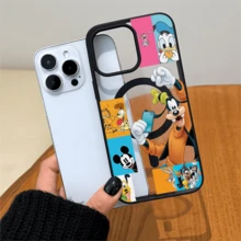 Disney Disney. ‌   Cartoon Character Themed Phone Case Featuring Iconic Figures Like Mickey Mouse And Donald Fauntleroy Duck. Designed With A Vibrant Collage Style. Compatible With 17, 16, 15, 14, 13, 12, And 11 Pro Models, With Shockproof Protection. A Perfect Gift For Family, Frids, Birthdays, Holidays, And Fans Of Classic Cartoons..Christmas Accessories. - trắng - Xem 9