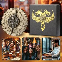 7合1旋转骰子套装，圣诞礼物，龙剑金属旋转骰子，带礼盒，多面桌面角色扮演游戏骰子，圣诞节个性化礼物，送给男友的创意礼物，送给青少年的趣味礼物 - 彩色 - 查看 8