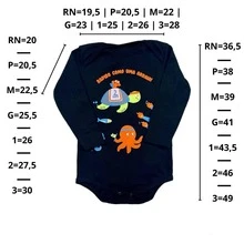 Kit Of 3 WINTER RIBANA Children's Bodysuits (ASSORTED COLORS) | Female Or Male | RN To 3 | REF 2440 - 藍色 - 查看 2