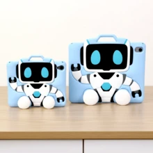 创新型TPR平板电脑保护套，带可伸缩支架 - 内置挂绳环，轻巧灵活 | 兼容大多数iPad和三星Galaxy Tab系列 - 彩色 - 查看 5