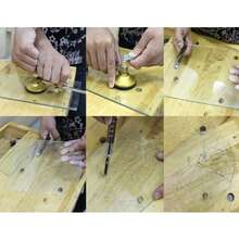 Glass Cutter Compasses Circular Cutting Cutter with Suction Cup Circle - Multicolor - Ver 7