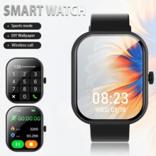 Ceas inteligent cu ecran TFT-240P de 2,01", apel wireless, monitorizare calorii, monitorizare distanță, moduri sportive multiple, control muzical, cameră de la distanță, potrivit pentru bărbați și femei, cadou de Crăciun - Multicolor - Vizualizare 3