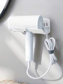 1pc New Hair Dryer Stand, Bathroom Storage Rack, Bathroom Item Holder Without Drilling, Hair Dryer Hanger, Multi-Functional Hair Dryer Placement Rack - Multicolor - View 9