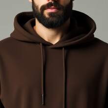 Premium Thick Sweatshirt For Intense Cold Weather - Stylish And Comfortable - 鏽棕色 - 查看 3